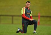 31 October 2012; Munster's Doug Howlett stretches during squad training ahead of their side's Celtic League 2012/13, Round 8, match against Cardiff Blues on Friday. Munster Rugby Squad Training, University of Limerick, Limerick. Picture credit: Diarmuid Greene / SPORTSFILE