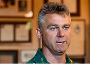 5 November 2012; South Africa head coach Heyneke Meyer during a press conference ahead of their side's Autumn International match against Ireland on Saturday. South Africa Press Conference, Fitzpatrick's Castle Hotel, Killiney, Co. Dublin. Photo by Sportsfile