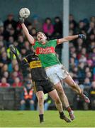 4 November 2012; Peter O'Dwyer, Kilmurry Ibrickane, in action against Johnny Buckley, Dr. Crokes. AIB Munster GAA Senior Football Championship Quarter-Final, Kilmurry Ibrickane, Clare v Dr. Crokes, Kerry, Páirc Naomh Mhuire, Quilty, Co. Clare. Picture credit: Diarmuid Greene / SPORTSFILE