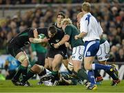 10 November 2012; Cian Healy, Ireland, is tackled by Adriaan Strauss, South Africa. Autumn International, Ireland v South Africa, Aviva Stadium, Lansdowne Road, Dublin. Picture credit: Ray McManus / SPORTSFILE
