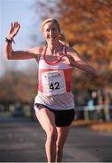 11 November 2012; Catherina McKiernan, approaches the line to win the Remembrance Run 5k organised by Athletics Ireland. Phoenix Park, Dublin. Picture Credit : Tomás Greally / SPORTSFILE