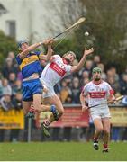 11 November 2012; David Barrett, Newmarket-on-Fergus, in action against Eoin Madigan, De La Salle. AIB Munster GAA Senior Hurling Championship Semi-Final, Newmarket-on-Fergus, Clare v De La Salle, Waterford, Sixmilebridge, Co. Clare. Picture credit: Diarmuid Greene / SPORTSFILE