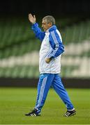 13 November 2012; Greece coach Fernando Santos during squad training ahead of their Friendly International against the Republic of Ireland on Wednesday. Greece Squad Training, Aviva Stadium, Lansdowne Road, Dublin. Picture credit: Brendan Moran / SPORTSFILE