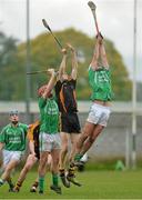 14 November 2012; Kevin O'Neill and Peter Murphy, left, St Colman's, in action against William O'Donoghue, Ard Scoil Rís. Munster Colleges Dr. Harty Cup Senior A Hurling, Ard Scoil Rís, Limerick v St Colman's, Fermoy. Cahir, Co. Tipperary. Picture credit: Diarmuid Greene / SPORTSFILE