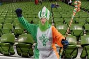 14 November 2012; Republic of Ireland supporter Liam Mooney, from Dublin, before the game. Friendly International, Republic of Ireland v Greece, Aviva Stadium, Lansdowne Road, Dublin. Picture credit: David Maher / SPORTSFILE