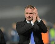 14 November 2012; Michael O'Neill, Northern Ireland manager after the final whistle. 2014 FIFA World Cup Qualifier Group F, Northern Ireland v Azerbaijan, Windsor Park, Belfast, Co. Antrim. Picture credit: Oliver McVeigh / SPORTSFILE