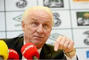 15 November 2012; Republic of Ireland manager Giovanni Trapattoni during a press conference following last night's Friendly International match against Greece. Republic of Ireland Squad Press Conference, FAI Headquarters, Abbotstown, Dublin. Picture credit: Brian Lawless / SPORTSFILE