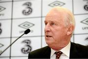 15 November 2012; Republic of Ireland manager Giovanni Trapattoni during a press conference following last night's Friendly International match against Greece. Republic of Ireland Squad Press Conference, FAI Headquarters, Abbotstown, Dublin. Picture credit: Brian Lawless / SPORTSFILE