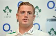 15 November 2012; Ireland captain Jamie Heaslip during a press conference ahead of their side's Autumn International match against Fiji on Saturday. Ireland Rugby Squad Press Conference, Savoy Hotel, Limerick. Picture credit: Diarmuid Greene / SPORTSFILE