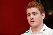 15 November 2012; Ireland's Paddy Jackson during a press conference ahead of their side's Autumn International match against Fiji on Saturday. Ireland Rugby Squad Press Conference, Savoy Hotel, Limerick. Picture credit: Diarmuid Greene / SPORTSFILE