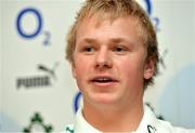 15 November 2012; Ireland's Luke Marshall during a press conference ahead of their side's Autumn International match against Fiji on Saturday. Ireland Rugby Squad Press Conference, Savoy Hotel, Limerick. Picture credit: Diarmuid Greene / SPORTSFILE