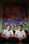 15 November 2012; Ireland's Paddy Jackson, left, and Luke Marshall after a press conference ahead of their side's Autumn International match against Fiji on Saturday. Ireland Rugby Squad Press Conference, Savoy Hotel, Limerick. Picture credit: Diarmuid Greene / SPORTSFILE