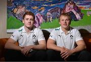 15 November 2012; Ireland's Paddy Jackson, left, and Luke Marshall after a press conference ahead of their side's Autumn International match against Fiji on Saturday. Ireland Rugby Squad Press Conference, Savoy Hotel, Limerick. Picture credit: Diarmuid Greene / SPORTSFILE