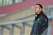 16 November 2012; Ireland's Tommy Bowe sits out the captain's run ahead of their side's Autumn International match against Fiji on Saturday. Ireland Rugby Squad Captain's Run, Thomond Park, Limerick. Picture credit: Diarmuid Greene / SPORTSFILE