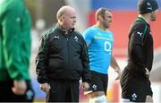 16 November 2012; Ireland head coach Declan Kidney during the captain's run ahead of their side's Autumn International match against Fiji on Saturday. Ireland Rugby Squad Captain's Run, Thomond Park, Limerick. Picture credit: Diarmuid Greene / SPORTSFILE