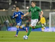 14 November 2012; Stephen Ward, Republic of Ireland, in action against Greece. Friendly International, Republic of Ireland v Greece, Aviva Stadium, Lansdowne Road, Dublin. Picture credit: Matt Browne / SPORTSFILE