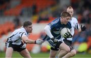 18 November 2012; Niall O'Neill, St Gall's, in action against Paul Greenan, Kilcoo. AIB Ulster GAA Football Senior Championship Semi-Final, St Gall's, Antrim v Kilcoo, Down, Athletic Grounds, Armagh. Picture credit: Oliver McVeigh / SPORTSFILE