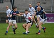 18 November 2012; Ryan Johnstony, Kilcoo, in action against Sean Kelly and Anto Healey, St Gall's. AIB Ulster GAA Football Senior Championship Semi-Final, St Gall's, Antrim v Kilcoo, Down, Athletic Grounds, Armagh. Picture credit: Oliver McVeigh / SPORTSFILE