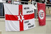 18 November 2012; Flags in memory of Nevin Spence. Celtic League, Round 4, Zebre v Ulster, Stadio XXV Aprile, Parma, Italy. Picture credit: Roberto Bregani / SPORTSFILE