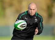 20 November 2012; Ireland's Richardt Strauss during squad training ahead of their side's Autumn International match against Argentina on Saturday. Ireland Rugby Squad Training, Carton House, Maynooth, Co. Kildare. Picture credit: Matt Browne / SPORTSFILE