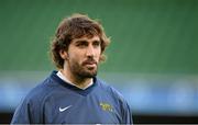 23 November 2012; Argentina's Juan Martín Fernández Lobbe during the captain's run ahead of their side's Autumn International match against Ireland on Saturday. Argentina Rugby Squad Captain's Run, Aviva Stadium, Lansdowne Road, Dublin. Picture credit: Brian Lawless / SPORTSFILE