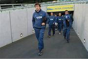 23 November 2012; Argentina head coach Santiago Phelan arrives for the captain's run ahead of their side's Autumn International match against Ireland on Saturday. Argentina Rugby Squad Captain's Run, Aviva Stadium, Lansdowne Road, Dublin. Picture credit: Brian Lawless / SPORTSFILE