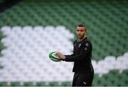 23 November 2012; Ireland's Simon Zebo during the captain's run ahead of their side's Autumn International match against Argentina on Saturday. Ireland Rugby Squad Captain's Run, Aviva Stadium, Lansdowne Road, Dublin. Picture credit: Brian Lawless / SPORTSFILE