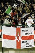 23 November 2012; Ulster supporters during the game. Celtic League 2012/13, Round 9, Benetton Treviso v Ulster, Stadio Mongio, Treviso, Italy. Picture credit: Roberto Bregani / SPORTSFILE