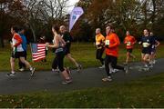 18 November 2012; Damien Byrne, from Kimmage, Dublin, and Martha Murphy, from Kimmage, Dublin, cheer on participants during the New York Dublin Marathon. The marathon was organised as a result of the cancellation of the official New York marathon due to the devastation caused by Hurricane Sandy. Phoenix Park, Dublin. Picture credit: Brian Lawless / SPORTSFILE