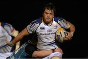 23 November 2012; Quinn Roux, Leinster, is tackled by Chris Fusaro, Glasgow Warriors. Celtic League 2012/13, Round 9, Glasgow Warriors v Leinster, Scotstoun Stadium, Glasgow, Scotland. Picture credit: Stephen McCarthy / SPORTSFILE