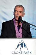 24 November 2012; Chairman of National Referees Committee Pat McEnaney addresses the audience ahead of the awards. 2012 National Referees' Awards Banquet, Croke Park, Dublin. Picture credit: Barry Cregg / SPORTSFILE