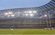 24 November 2012; Ireland out-half Ronan O'Gara kicks a conversion. Autumn International, Ireland v Argentina, Aviva Stadium, Lansdowne Road, Dublin. Picture credit: Brendan Moran / SPORTSFILE