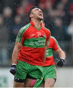 25 November 2012; Ted Furman, Ballymun Kickhams, celebrates after scoring his side's first goal of the game. AIB Leinster GAA Football Senior Club Championship Semi-Final, Sarsfields, Kildare v Ballymun Kickhams, Dublin, St Conleth's Park, Newbridge, Co. Kildare. Picture credit: Barry Cregg / SPORTSFILE