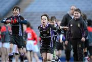 27 November 2012; Terenure Junior School's George Morgan and the his team-mates celebrate winning Corn Mhic Chaoilte. Terenure Junior beat Divine Word Marley 1-13 to 2-6 at the Allianz Cumann na mBunscol Finals, Croke Park, Dublin. Some 1,200 players took part in the finals which were played at the GAA headquarters over the last two days. Picture credit: Ray McManus / SPORTSFILE