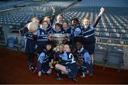 27 November 2012; Players from Scoil Archbishop Ryan, Balgaddy, Co. Dublin, with the Sam Maguire Cup during their Allianz Cumann na mBunscol Final. Some 1,200 players took part over the two day finals. Croke Park, Dublin. Picture credit: Ray McManus / SPORTSFILE