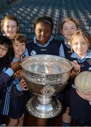 27 November 2012; Players from Scoil Archbishop Ryan, Balgaddy, Co. Dublin, with the Sam Maguire Cup during their Allianz Cumann na mBunscol Final. Some 1,200 players took part over the two day finals. Croke Park, Dublin. Picture credit: Ray McManus / SPORTSFILE