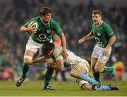 24 November 2012; Donncha O'Callaghan, Ireland, is tackled by Juan Martin Fernandez Lobbe, Argentina. Autumn International, Ireland v Argentina, Aviva Stadium, Lansdowne Road, Dublin. Picture credit: Oliver McVeigh / SPORTSFILE