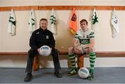 3 December 2012; ‘Club is family’; Pictured at Portlaoise GAA Club are Portlaoise GAA Club team manager Mick Lillis and his son Kieran, as preparations continue for the club’s upcoming AIB GAA Leinster Club Senior Football Championship final game against Ballymun Kickhams in Mullingar on the 9th December. Portlaoise GAA Club, Portlaoise, Co. Laois. Picture credit: Matt Browne / SPORTSFILE