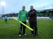 1 December 2012; Eric Elwood, Connacht head coach with Edinburgh head coach, and former Connacht head coach, Michael Bradley before the start of the game. Celtic League 2012/13, Round 10, Connacht v Edinburgh, Sportsground, Galway. Picture credit: David Maher / SPORTSFILE