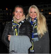 1 December 2012; Leinster supporters Engrid Vesth and Maren Hope, from Norway, ahead of the game. Celtic League 2012/13, Round 10, Leinster v Zebre, RDS, Ballsbridge, Dublin. Picture credit: Tomas Greally / SPORTSFILE