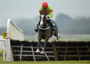 2 December 2012; Our Conor, with Bryan Cooper up, jumps the last on their way to winning the Bar One Racing Juvenile 3-Y-O Hurdle. Fairyhouse Racecourse, Co. Meath. Picture credit: Matt Browne / SPORTSFILE