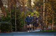 3 December 2012; Leinster's Cian Healy on his way to squad training ahead of their side's Heineken Cup 2012/13 match against ASM Clermont Auvergne on Sunday. UCD, Belfield, Dublin. Picture credit: Stephen McCarthy / SPORTSFILE