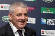 3 December 2012; Wales head coach Warren Gatland in attendance at the 2015 Rugby World Cup Pool Allocation Draw. South Bank, London, England. Picture credit: SPORTSFILE