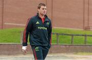 4 December 2012; Munster's CJ Stander sits out squad training ahead of their Heineken Cup 2012/13, Pool 1, Round 3, match against Saracens on Saturday. University of Limerick, Limerick. Picture credit: Diarmuid Greene / SPORTSFILE