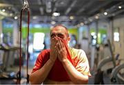 13 June 2012; Irish olympic badminton player Scott Evans during a gym session at BodyByrne Fitness Studios. Clarendon Street, Dublin. Picture credit: Stephen McCarthy / SPORTSFILE