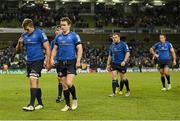15 December 2012; Leinster players, from left, Jordi Murphy, Michael Bent, Eoin Reddan, Sean Cronin and Andrew Goodman leave the pitch after the game. Heineken Cup 2012/13, Pool 5, Round 4, Leinster v ASM Clermont Auvergne, Aviva Stadium, Lansdowne Road, Dublin. Picture credit: Stephen McCarthy / SPORTSFILE