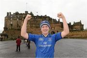 4 January 2013; Leinster supporter Ronan O'Dea, from Tullamore, Co. Offaly, at Edinburgh Castle ahead of his side's Celtic League 2012/13, Round 13, clash against Edinburgh. Edinburgh, Scotland. Picture credit: Stephen McCarthy / SPORTSFILE