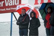 6 January 2013; Former Galway senior footballer Padraic Joyce and his wife Tracey watch the game from stand. Connacht FBD League, Section A, National University of Ireland Galway v Galway, Tuam Stadium, Tuam, Co. Galway. Picture credit: Ray Ryan / SPORTSFILE