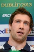 7 January 2013; Leinster's Kevin McLaughlin during a press conference ahead of his side's Heineken Cup, Pool 5, Round 5, game against Scarlets on Saturday. Leinster Rugby Offices, UCD, Belfield, Dublin. Picture credit: Stephen McCarthy / SPORTSFILE