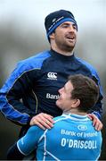 7 January 2013; Leinster's Rob Kearney and Brian O'Driscoll during squad training ahead of their side's Heineken Cup, Pool 5, Round 5, game against Scarlets on Saturday. Leinster Rugby Squad Training, Johnstown House, Enfield, Co. Meath. Picture credit: David Maher / SPORTSFILE